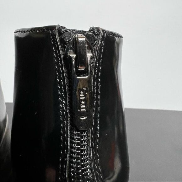 Sam Edelman Circus NORTH 7.5M Black/Silver Leather Peeptoe Bootie Block Heel - Picture 9 of 10